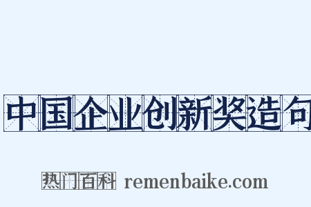 中国企业创新奖造句是什么意思的图片